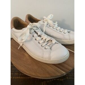Woman's UGG Milo Sneakers Size 9 White Leather Lace Up Comfort Fashion Prep